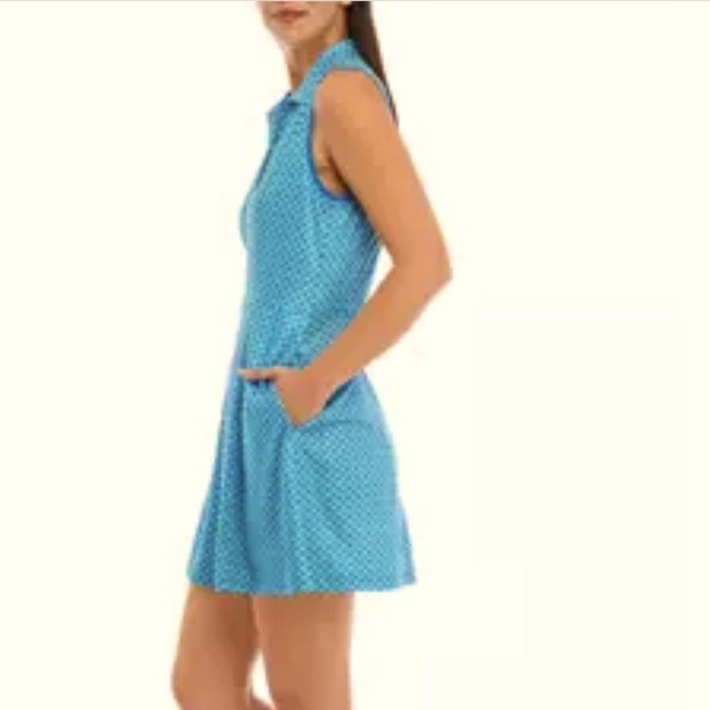 Pro Tour sleeveless geometric print flounce golf dress NWT size XL